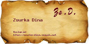 Zsurka Dina névjegykártya